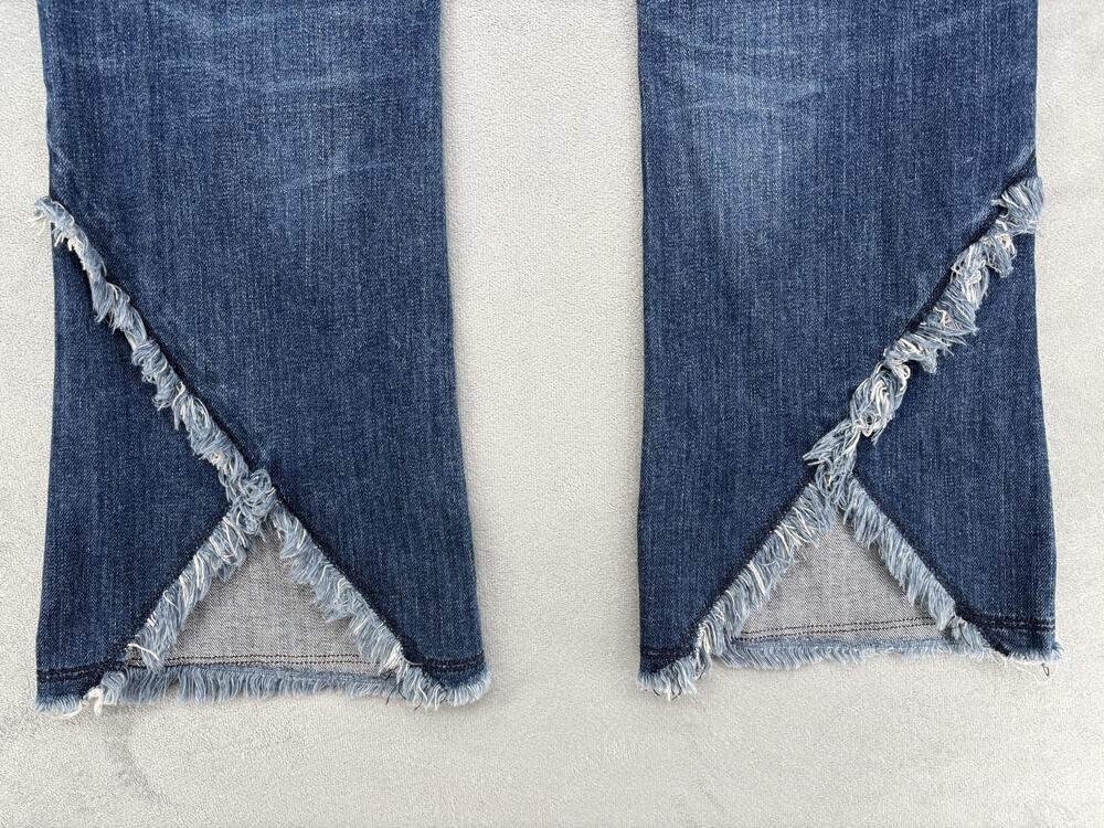 Citizens Of Humanity Pants Womens 28 Blue Drew Fray High Rise Cropped Flare Jean - Picture 3 of 12